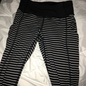 Striped lulu lemon yoga pants